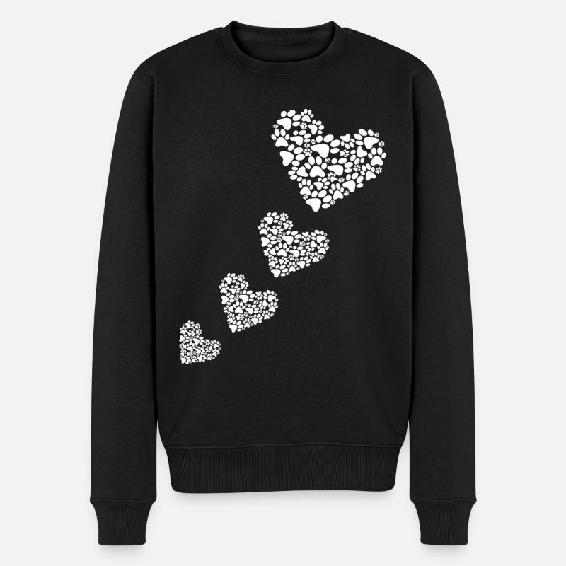 Coeur de patte de chien - Pull Premium bio Homme - noir