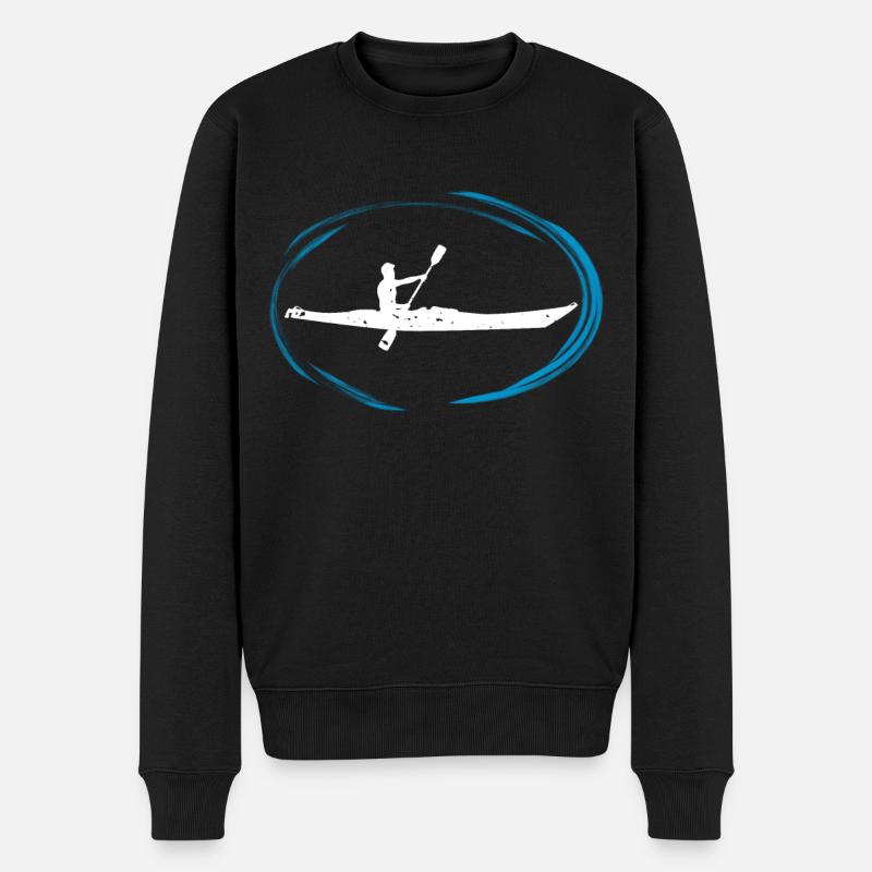 Kayak Kanu Kajak Kajakfahrer Kanufahrer Geschenk - Männer Premium Bio Pullover - Schwarz
