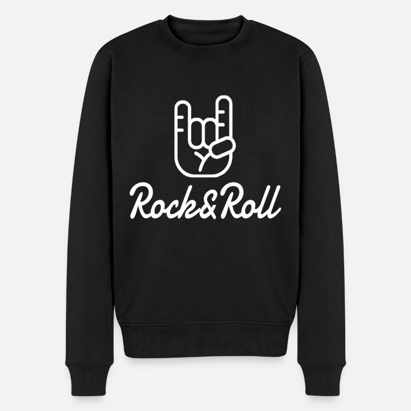 Rock n Roll - Pull Premium bio Homme - noir