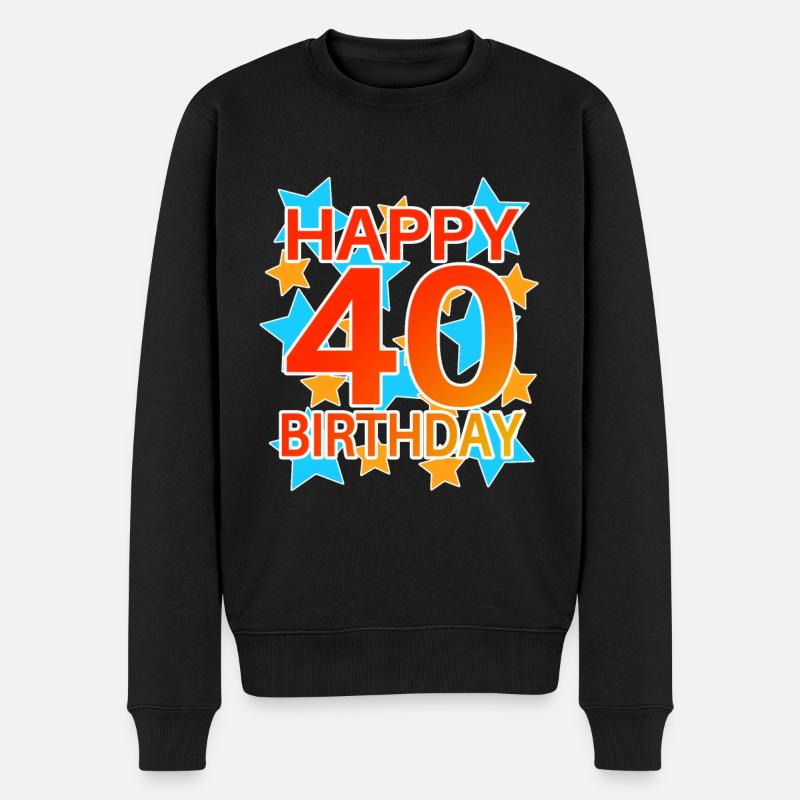 40 Jahre Geburtstag Geschenkidee - Männer Premium Bio Pullover - Schwarz