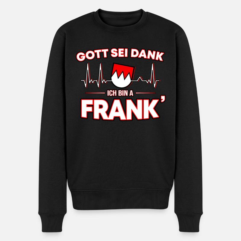 Franken Fränkisch Frankenland Heimat Geschenk - Männer Premium Bio Pullover - Schwarz