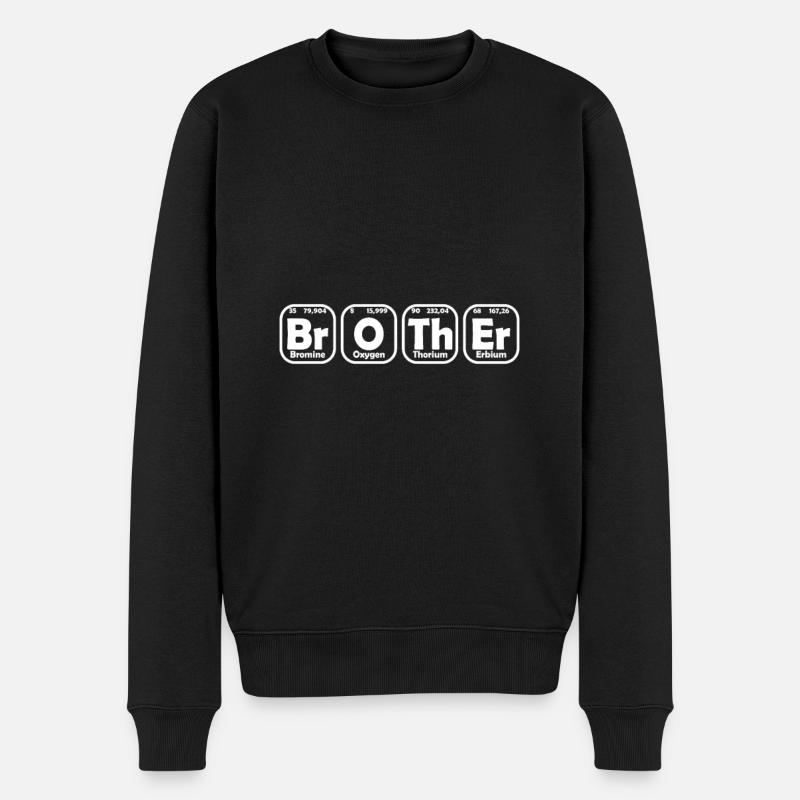Brother - Männer Premium Bio Pullover - Schwarz