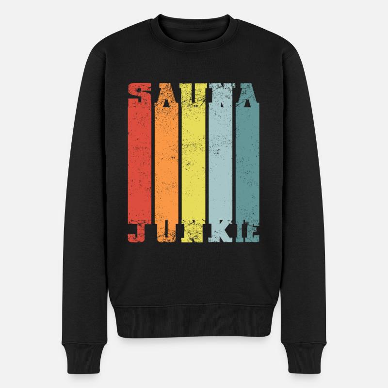 Sauna Junkie Infusion Master Sauna Master Retro - Økologisk premium-sweatshirt til mænd - sort