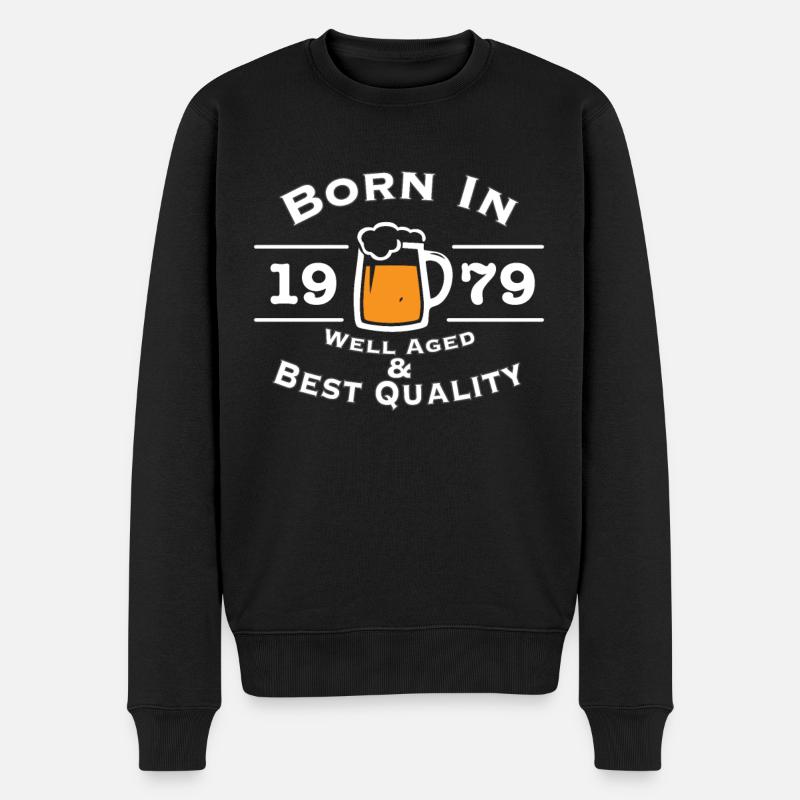 Born in 1979 Jahrgang - Männer Premium Bio Pullover - Schwarz