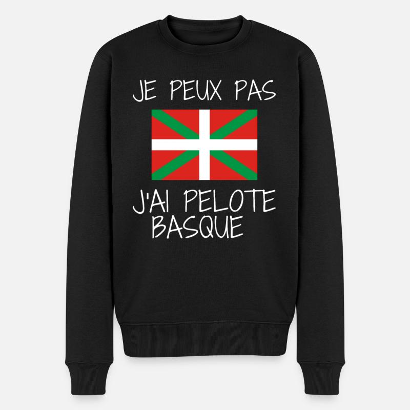 Pelote Basque Je Peux Pas J'ai Pelote Basque Pays - Pull Premium bio Homme - noir