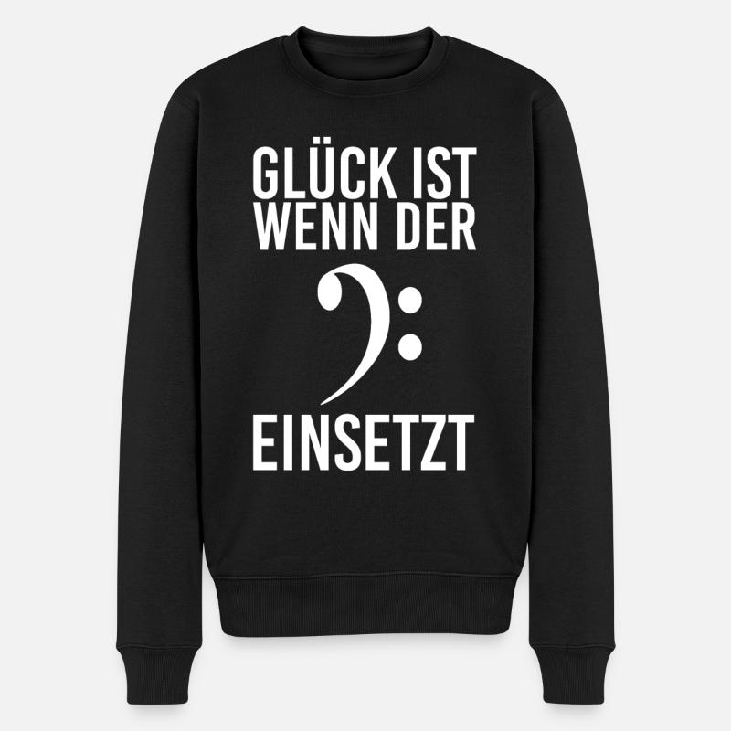 Bassist Geschenk Bass - Männer Premium Bio Pullover - Schwarz