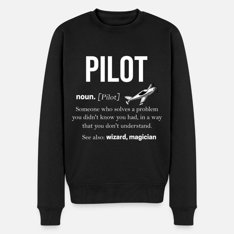 Pilote - Pull Premium bio Homme - noir
