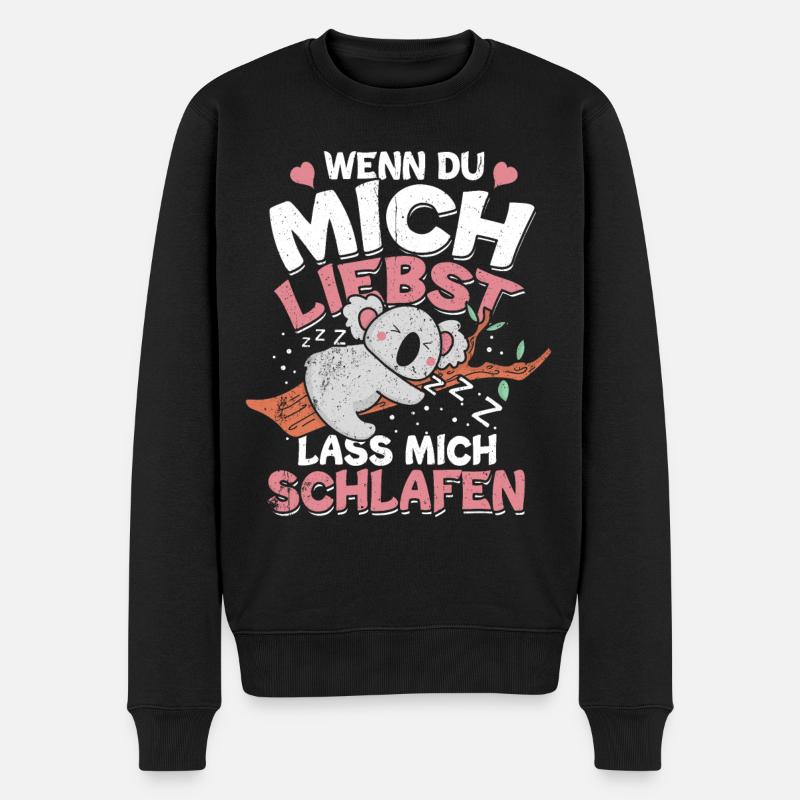 Koala - Männer Premium Bio Pullover - Schwarz