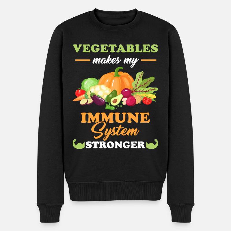 Alimentation saine Sentence Légumes - Pull Premium bio Homme - noir