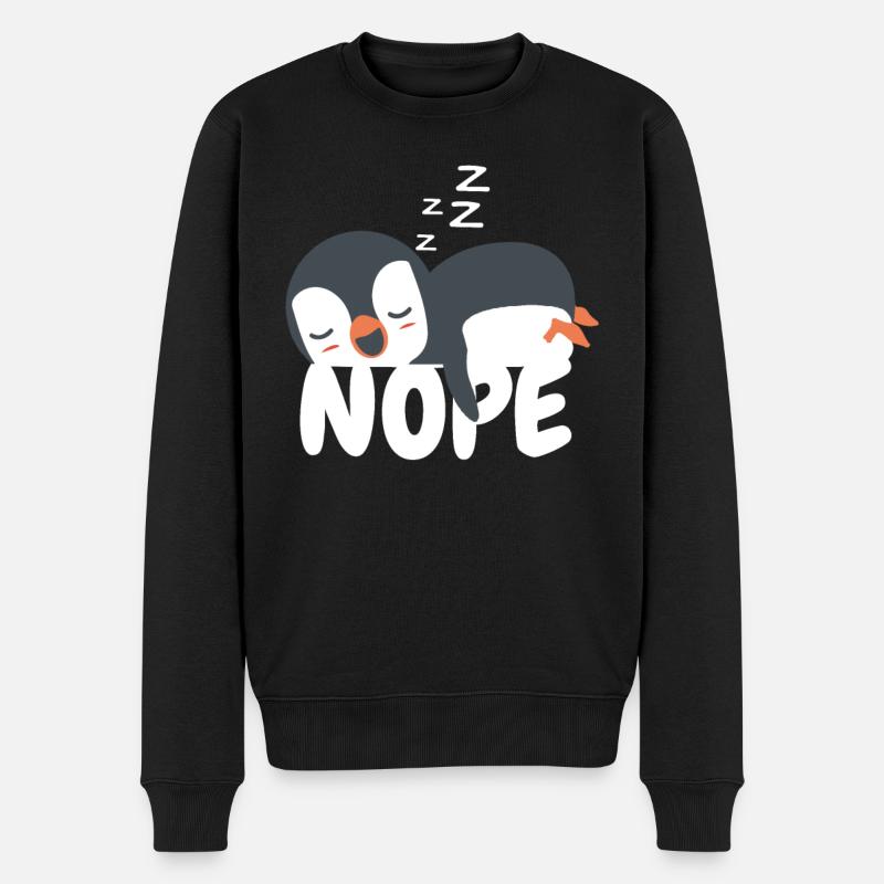 Pingouin Drôles d’animaux - Pull Premium bio Homme - noir