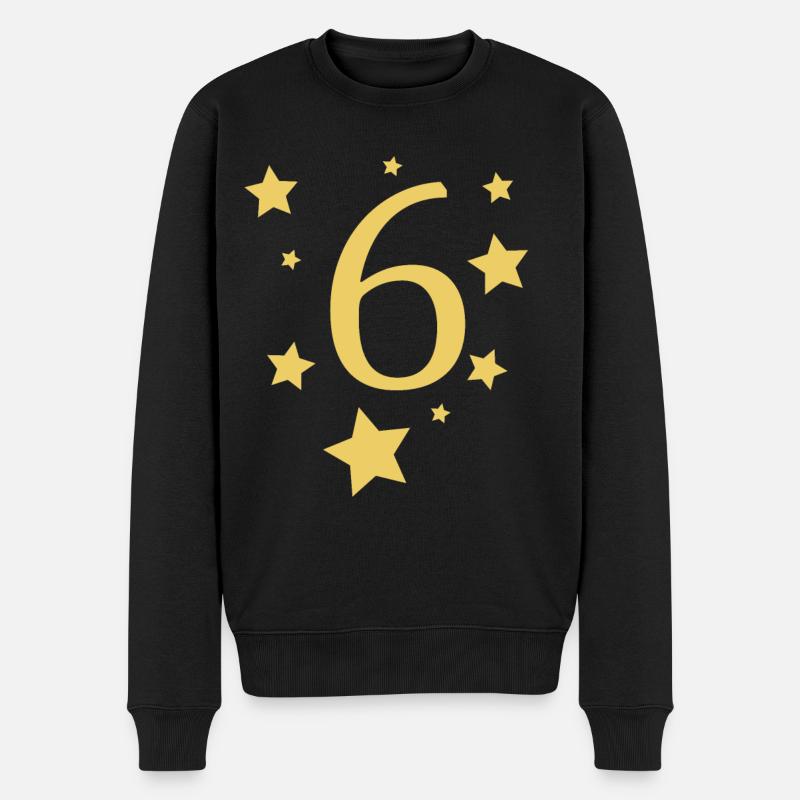 6 Jahre - Männer Premium Bio Pullover - Schwarz