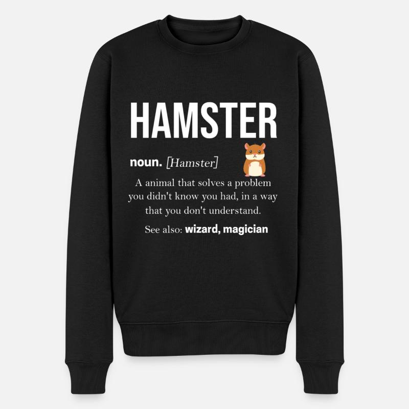 Hamster - Männer Premium Bio Pullover - Schwarz