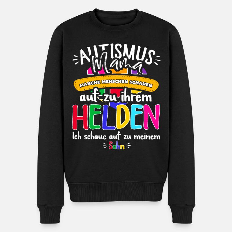 Autismus Mama - Männer Premium Bio Pullover - Schwarz