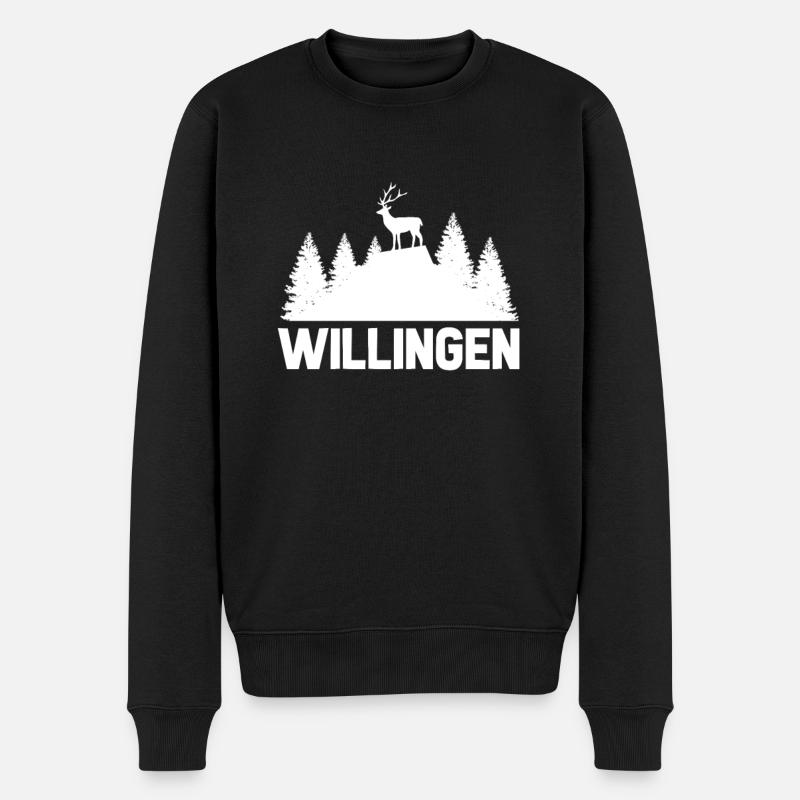 Willingen - Männer Premium Bio Pullover - Schwarz