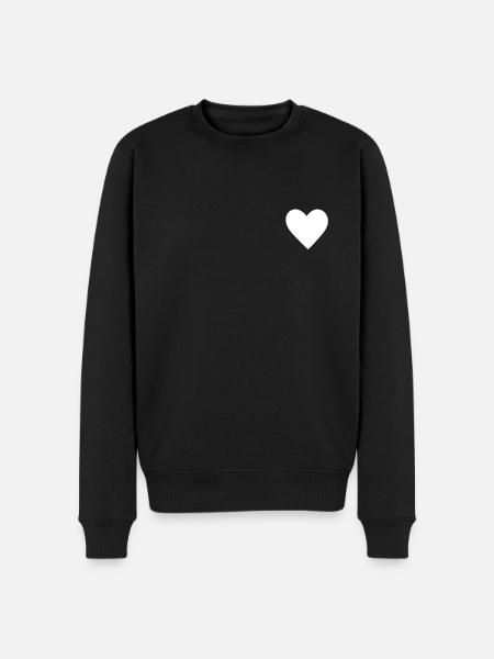 Herz Herzchen - Männer Premium Bio Pullover - Schwarz