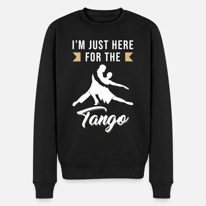 Tango Spruch lustig - Männer Premium Bio Pullover - Schwarz