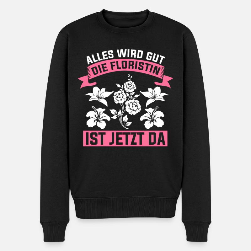 Floristin Gartenarbeit Blumen Geschenk - Männer Premium Bio Pullover - Schwarz