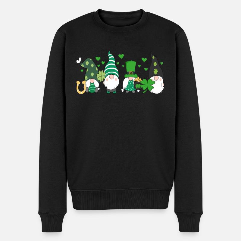 St Patrick’s Jour nains lutins lutins - Pull Premium bio Homme - noir