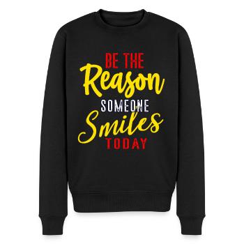 Inspiring Quote Positive Sayings Encouragement - Men's Premium Organic Jumper - black - Front - Nico (187cm)