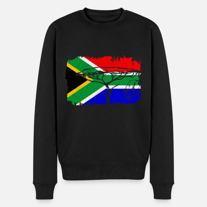 Afrique du Sud drapeau - Pull Premium bio Homme - noir