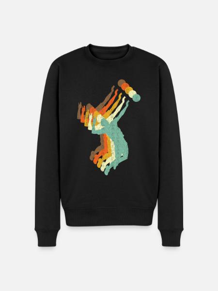 Volleyball Retro Style - Men's Premium Organic Jumper - black