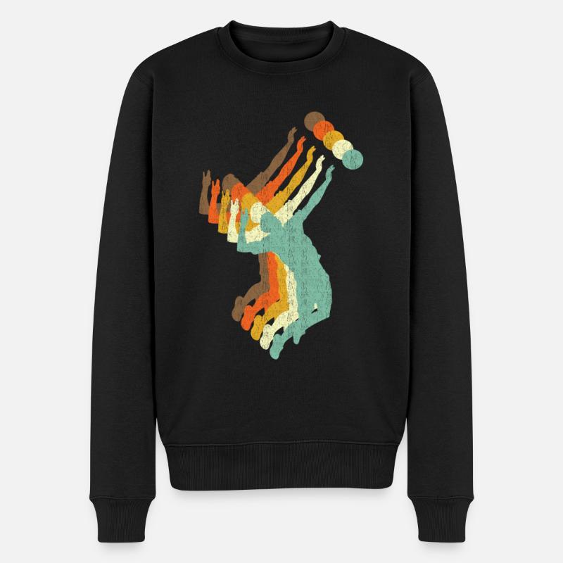 Volley-ball rétro style - Pull Premium bio Homme - noir