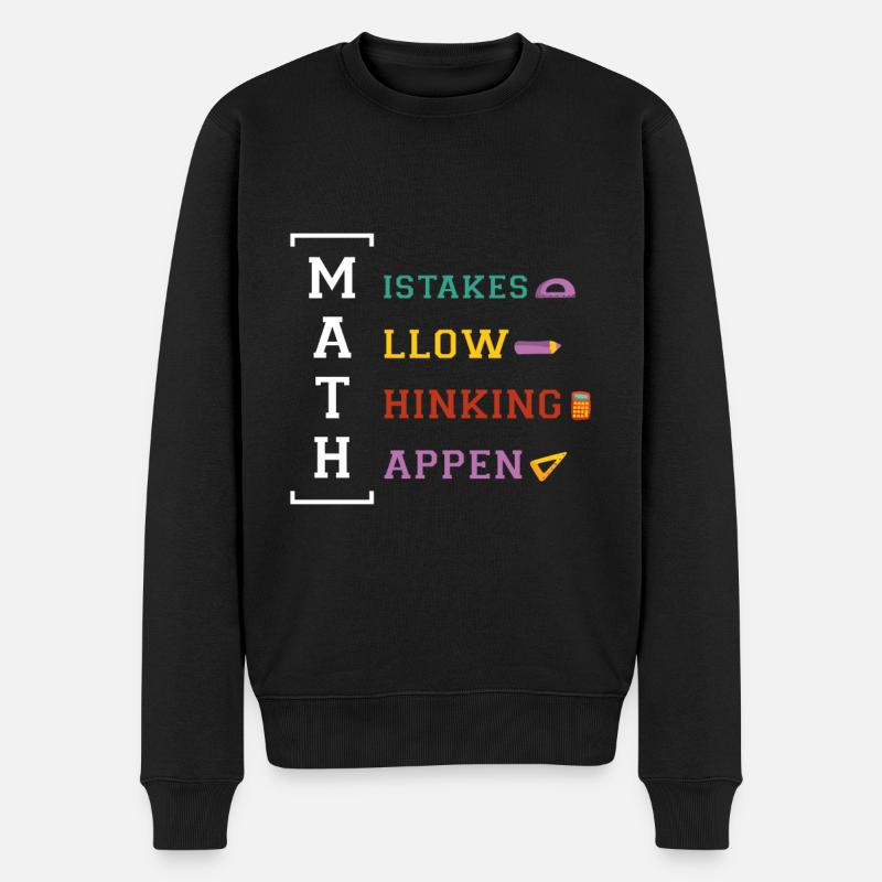 Mathe Design für einen Mathe Fan - Männer Premium Bio Pullover - Schwarz