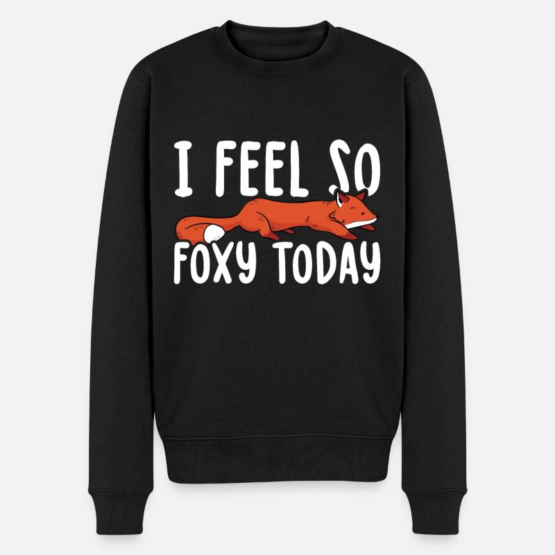 Fauler Fuchs I Feel Foxy Today für Füchse - Männer Premium Bio Pullover - Schwarz