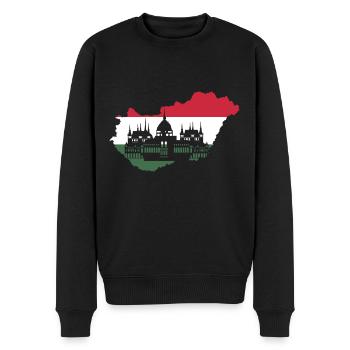 Ungarn Budapest - Männer Premium Bio Pullover - Schwarz - Vorne - Nico (187cm)