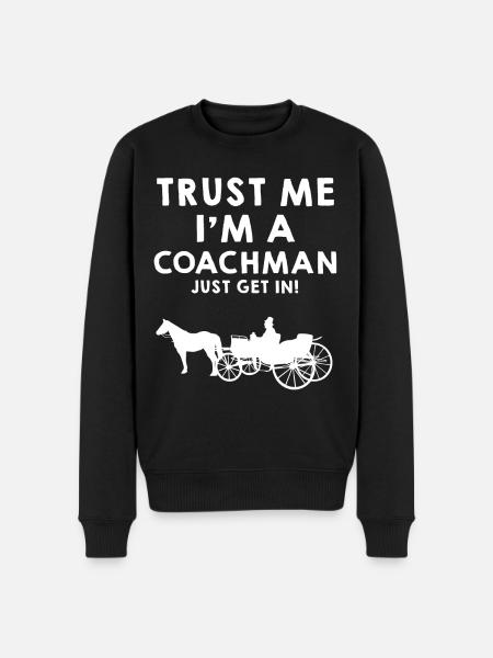Coach coach horse - Men's Premium Organic Jumper - black