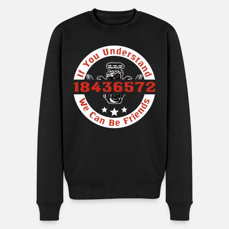 Auto Motor Auto-Fan Mechaniker V8 - Männer Premium Bio Pullover - Schwarz