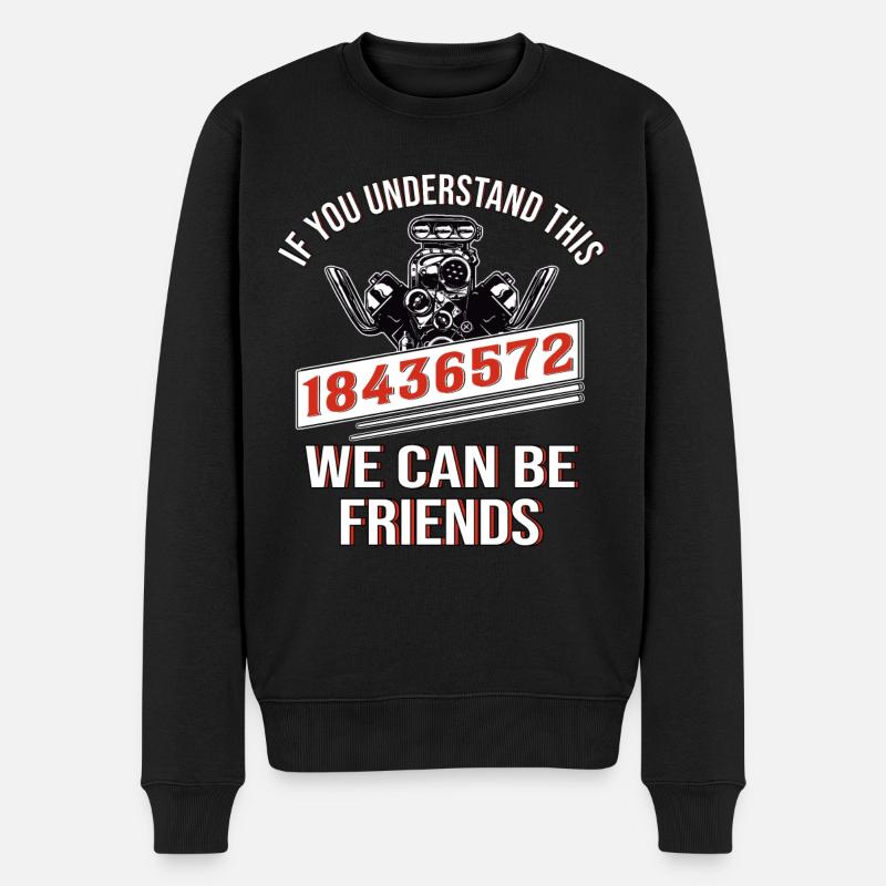 Auto Mechaniker V8 Motor Auto Fan - Männer Premium Bio Pullover - Schwarz