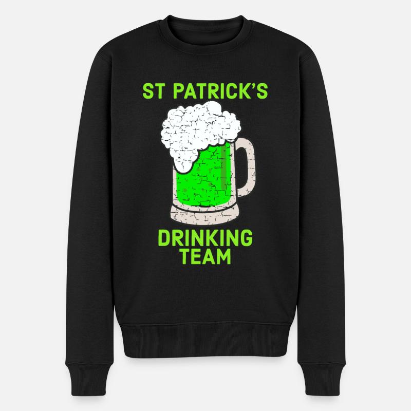 Irisch, Irisch, Irland, Irland, Irland - Männer Premium Bio Pullover - Schwarz