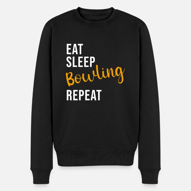 Eat Sleep Bowling Repeat - Pull Premium bio Homme - noir