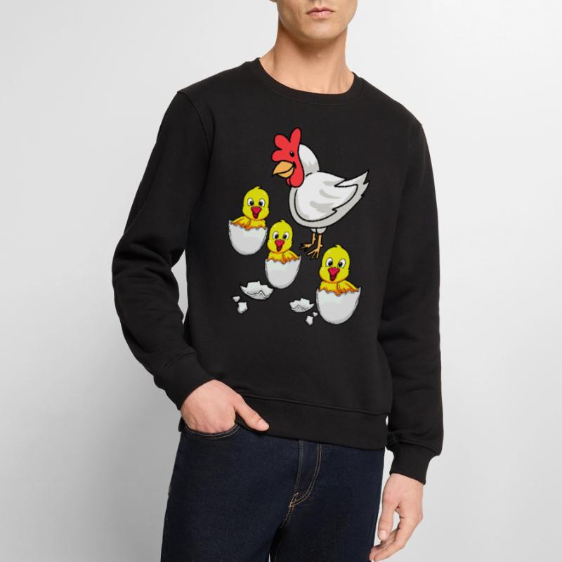 Eggshell Chick Chicken Chickens Easter Chicken Egg Men's Premium Organic Jumper