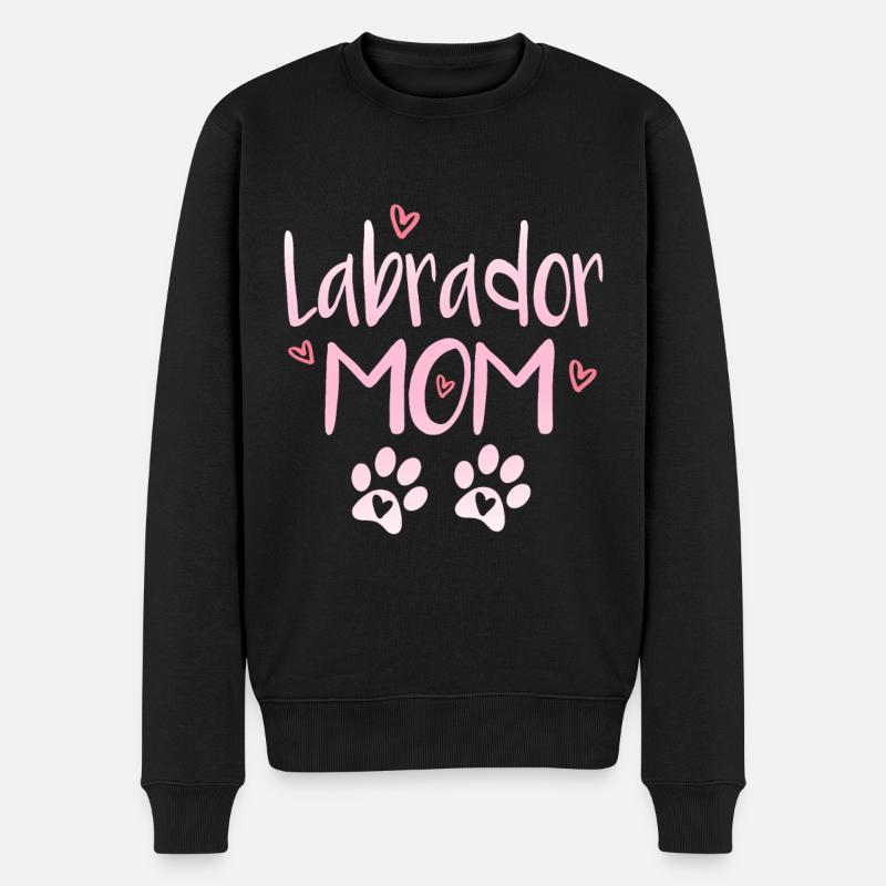 Labrador Mama - Männer Premium Bio Pullover - Schwarz