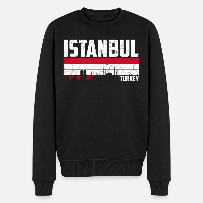 Istanbul - Männer Premium Bio Pullover - Schwarz