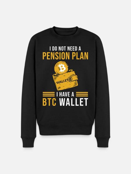 BTC Bitcoin Wallet Saying - Men's Premium Organic Jumper - black
