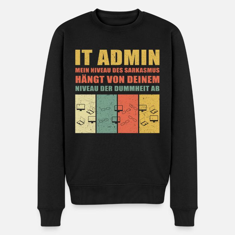 IT Admin IT-Administrator Informatiker Geschenk - Männer Premium Bio Pullover - Schwarz