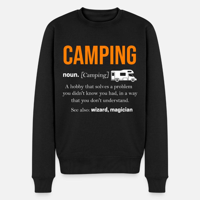 Caravane Camping Scout Caravan - Pull Premium bio Homme - noir