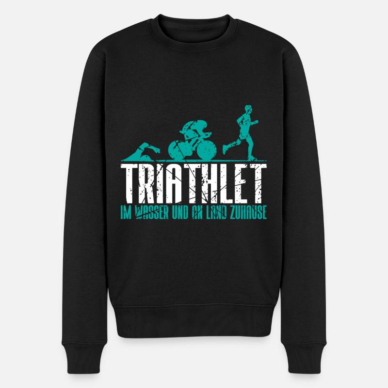 Cadeau de Triathlète - Pull Premium bio Homme - noir