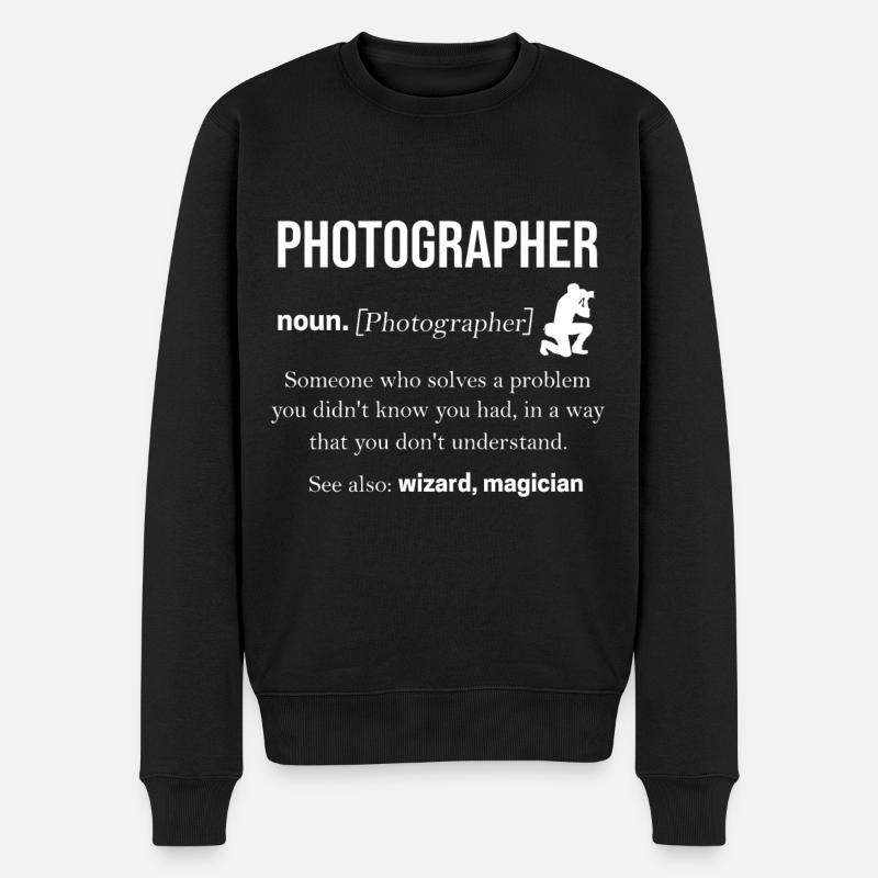 Fotograf - Männer Premium Bio Pullover - Schwarz