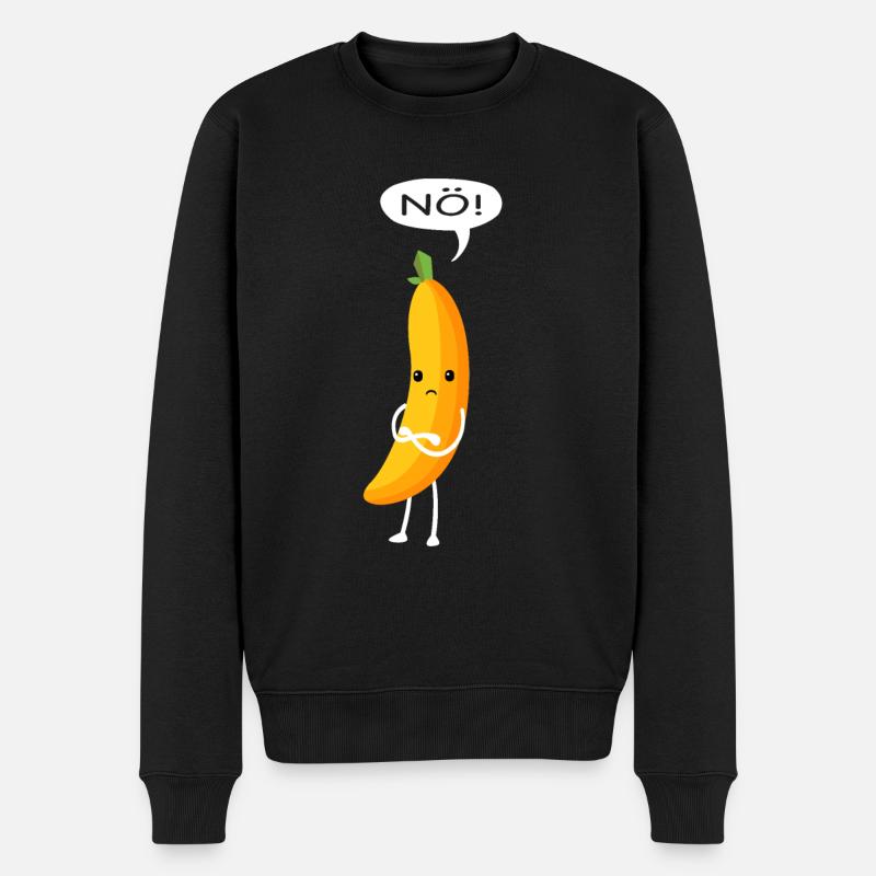 Statement Banane Lustige Sprüche Bananen Geschenk - Männer Premium Bio Pullover - Schwarz