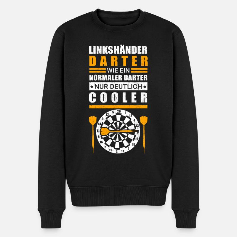 Dart | Darten Darts Darter Dartspieler Geschenk - Männer Premium Bio Pullover - Schwarz