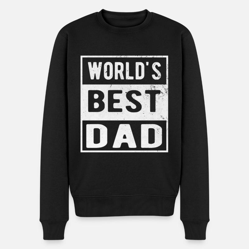 Best Dad - Männer Premium Bio Pullover - Schwarz