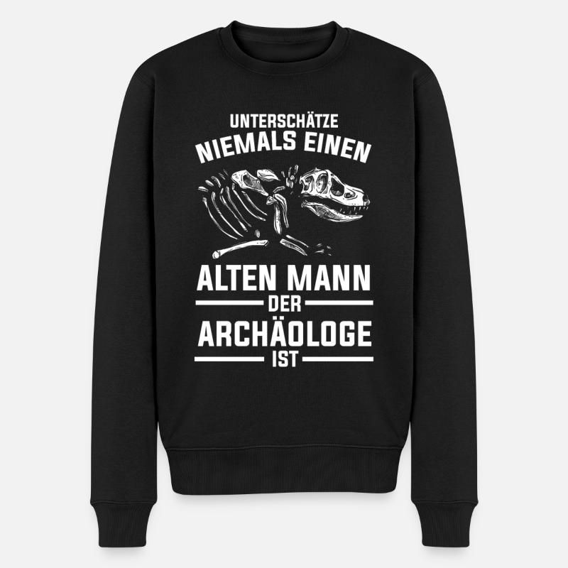 Archäologe Opa - Männer Premium Bio Pullover - Schwarz