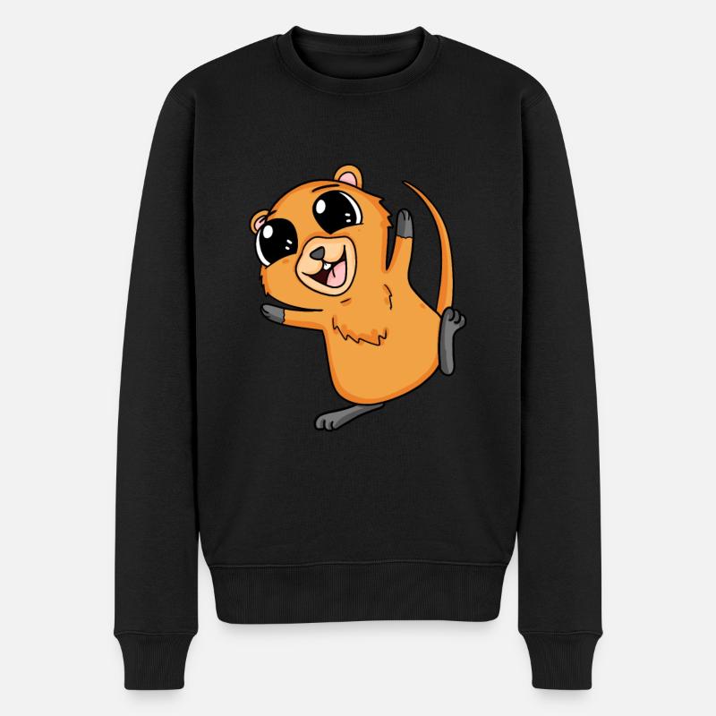 Quokka - Männer Premium Bio Pullover - Schwarz