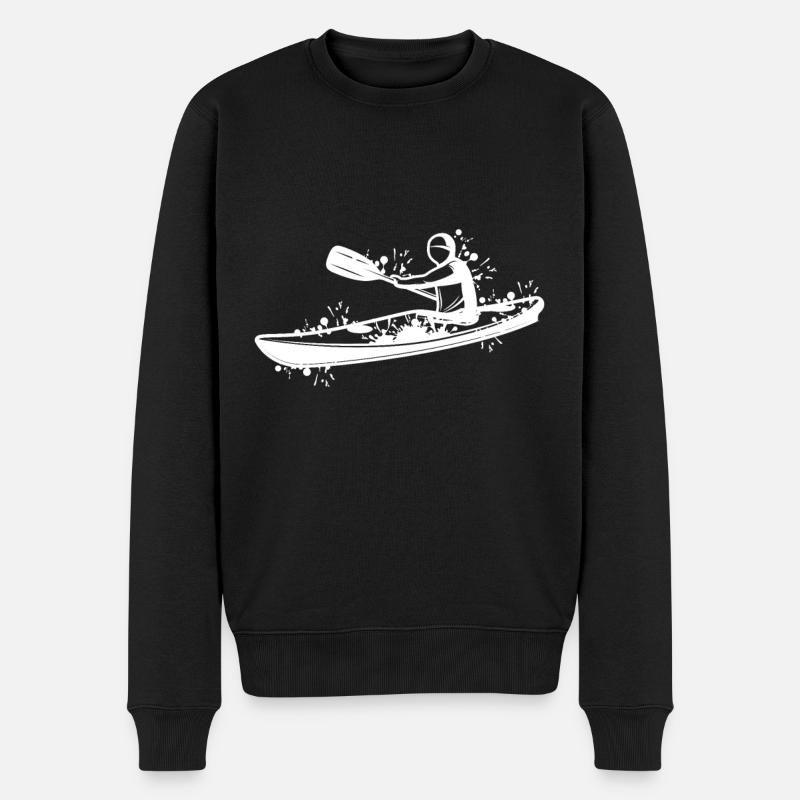 Kajak cool - Männer Premium Bio Pullover - Schwarz