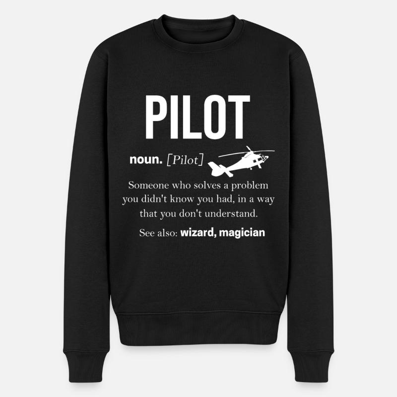 Pilote - Pull Premium bio Homme - noir