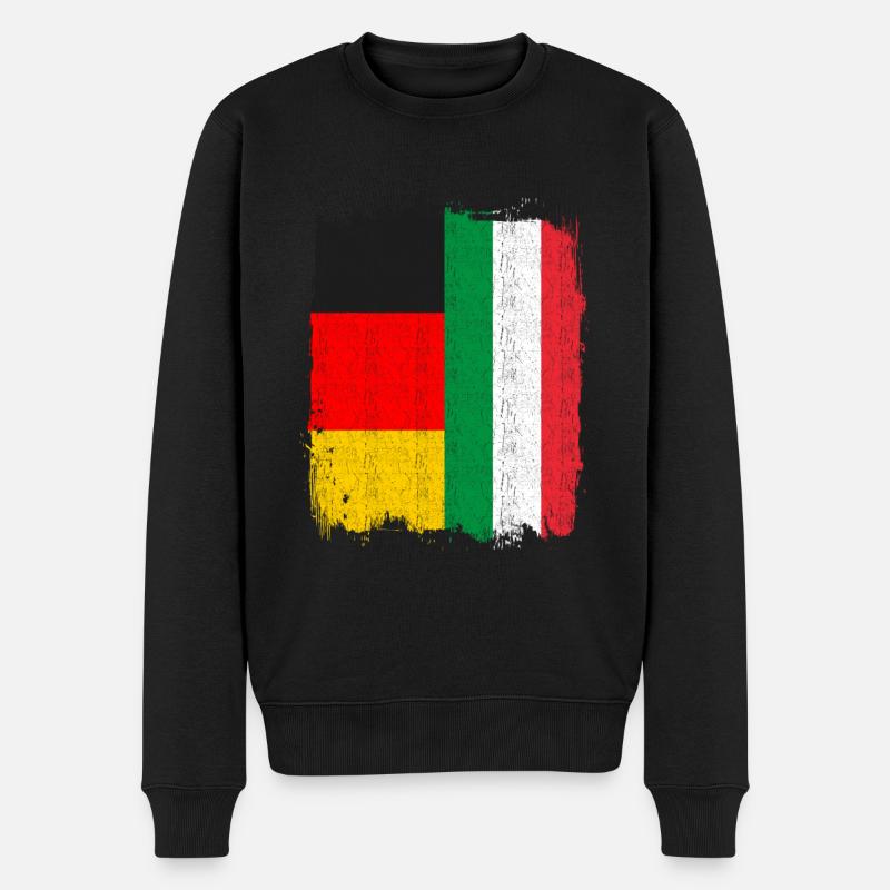Allemand Italien Drapeau - Pull Premium bio Homme - noir